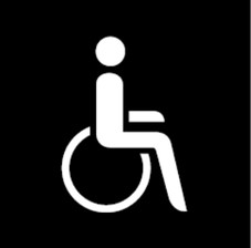 1.24. Asmens, sėdinčio asmens su negalia vežimėlyje, simbolis