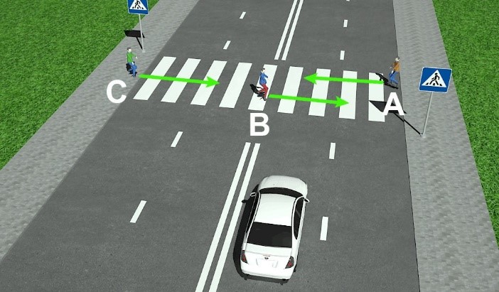 Kada turite praleisti pėsčiuosius?