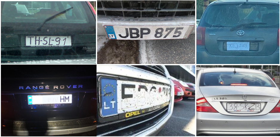 Kokiais būdais būna užmaskuojami automobilio valstybiniai numeriai?