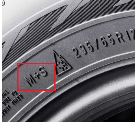 M+S - žymimos padidinto pravažumo padangos (Mud+Snow). 