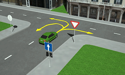 Kuriomis kryptimis leidžiama važiuoti automobilio vairuotojui?